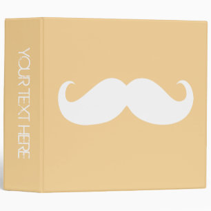 Funny White Mustache 23 3 Ring Binder