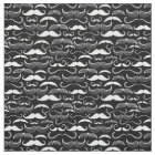 Funny White Mustache Design on Black