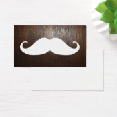 Funny White Mustache on oak wood background (Desk)