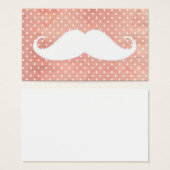 Funny White Mustache On Pink Polka Dots Pattern (Front & Back)