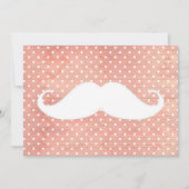 Funny White Mustache On Pink Polka Dots Pattern (Front)