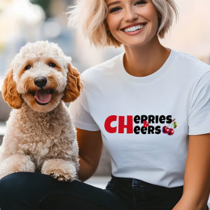 Funny white red cherry vibe slogan mother day T-Sh Tri-Blend Shirt