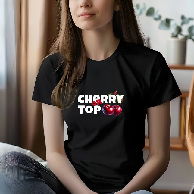 Funny white red cherry vibe slogan mother day T-Shirt (Creator Uploaded)
