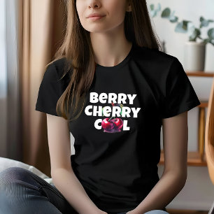 Funny white red cherry vibe slogan mother day T-Shirt