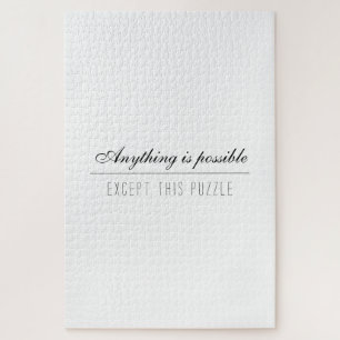 Funny White Solid Color Impossible Challenging Jigsaw Puzzle