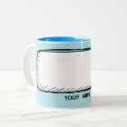 Funny White Talk Bubble on blue Personalized Name