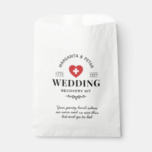 Funny White Vintage Wedding Recovery Kit Favor Bag