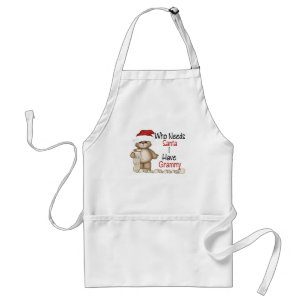 Funny Who Needs Santa Grammy Adult Apron
