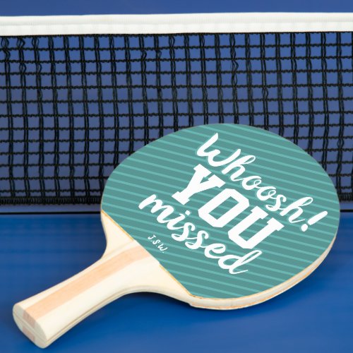 Funny Whoosh Missed Monogram Ping Pong Paddle