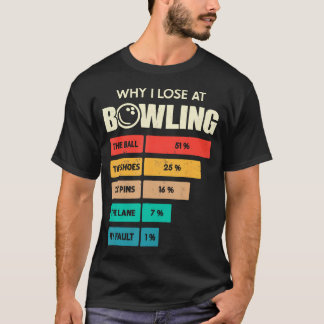 Funny Why I Lose Bowling The Pins The Ball Bowler T-Shirt