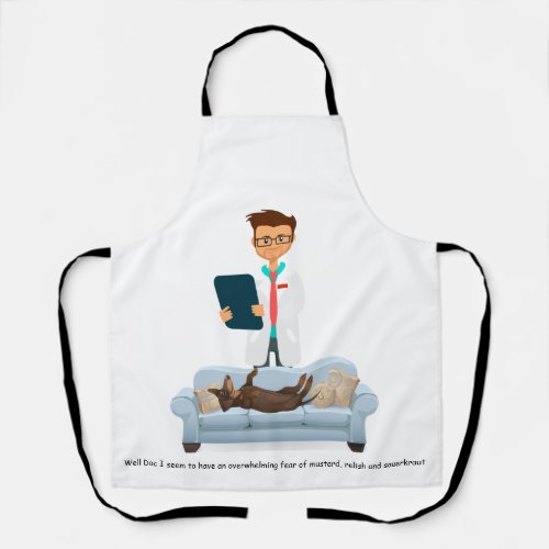 Funny Wiener Dog All_Over Print Apron