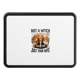 Funny Wife Halloween Vintage Witch Moon Design_1 Hitch Cover