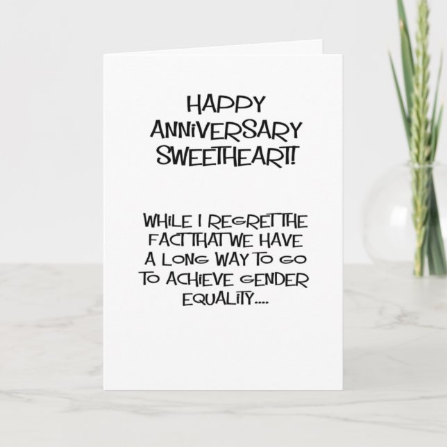 funny wife to husband happy anniversary card (Front)