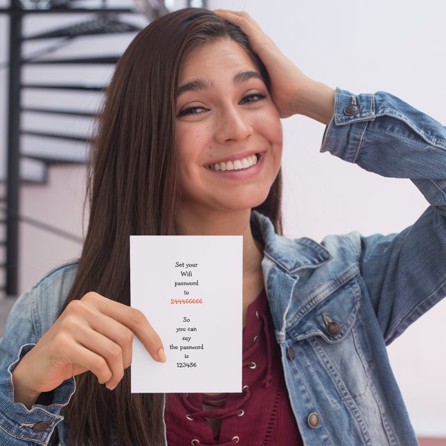 Funny Wifi Password Idea Quote Joke Humor Holiday Card (Funny Wifi Password Idea Quote Joke Humor Holiday Card)