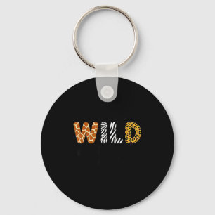 Funny wild about reading book lover animal keychain