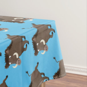 Funny wild boar razorback cartoon illustration tablecloth