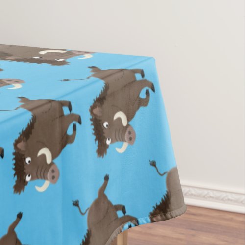 Funny wild boar razorback cartoon illustration tablecloth