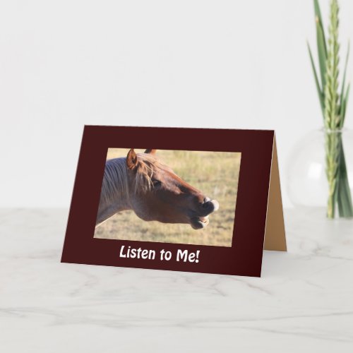 Funny Wild Horse Get Well Card