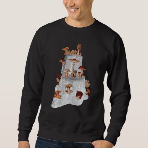 Funny Wild Mushrooms For Men Women Cool Hunting Fu Sweatshirt