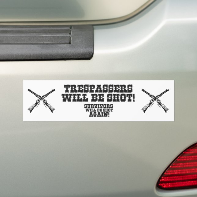 Funny Wild West Cowboy Saying Warning Humor Bumper Sticker (On Car)