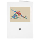 Funny wildlife dressed up Bengal Tiger Cards (Back)