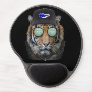 Funny wildlife dressed up Funny Bengal Tiger Gel Mouse Pad