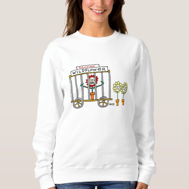 Funny Wildlower Gardener Cartoon Tee (Front)