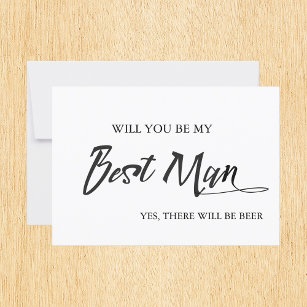 Funny Will You Be My Best Man Beer Humor Invitation
