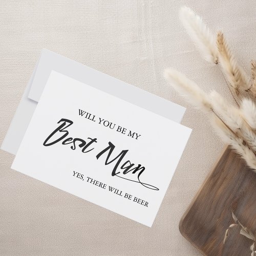 Funny Will You Be My Best Man Beer Humor Invitation