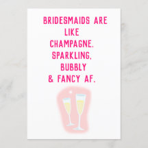 Funny Will you be my Bridesmaid? Proposal Card