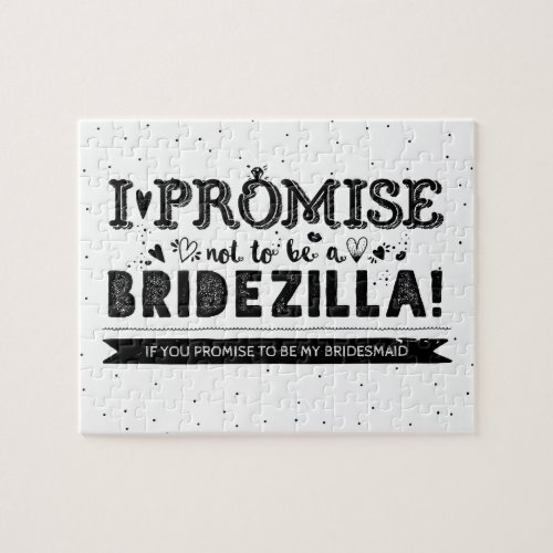 Funny Will You Be My Bridesmaid Proposal Jigsaw Puzzle