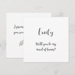 Funny Will You Be My Maid Of Honor Note Card