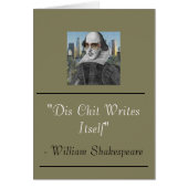Funny William Shakespeare Card (Front)