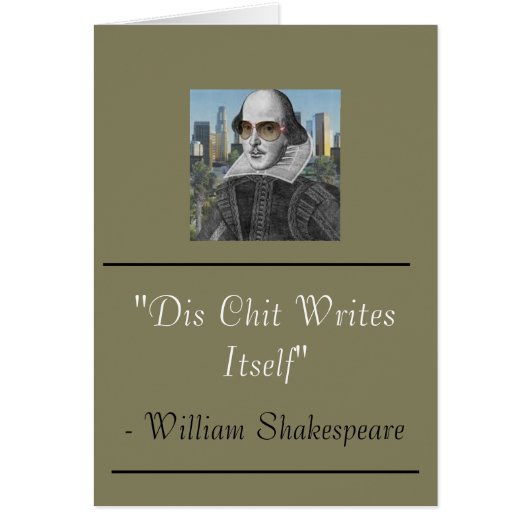 Funny William Shakespeare Card (Front)