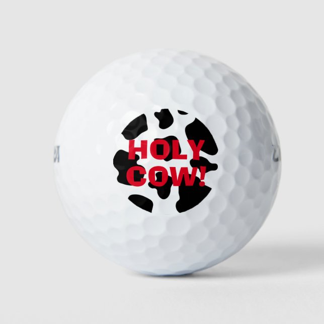 Funny Wilson golf ball with cow spots animal print (Front)