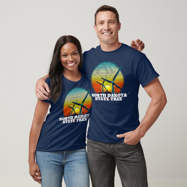 Funny Wind Turbines State Tree T-Shirt (Unisex)