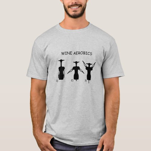 Funny Wine Aerobics T_Shirt