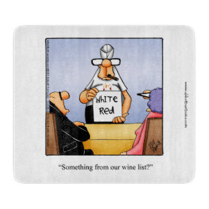Funny Wine And Cheese Humor Glass Cutting  Board