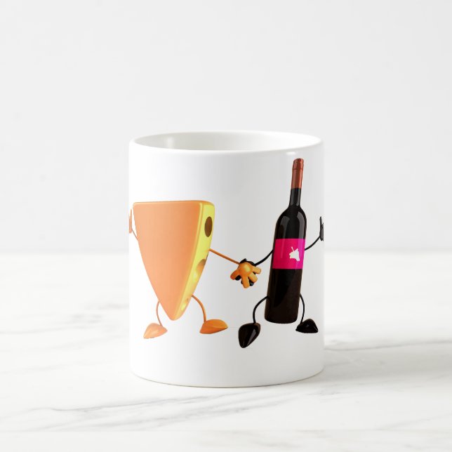 Funny Wine and Cheese Party Coffee Mug (Center)
