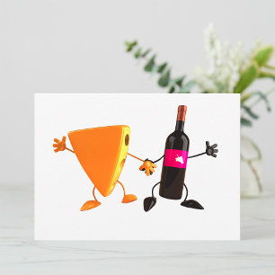 Funny Wine and Cheese Party Invitation