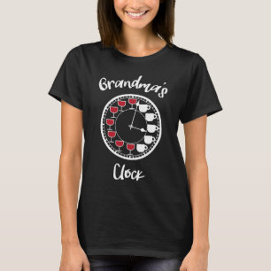 Funny Wine and Coffee for Women Grandma's Clock T-Shirt