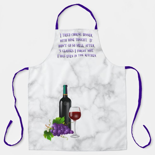 Funny Wine - Apron LG (Front)