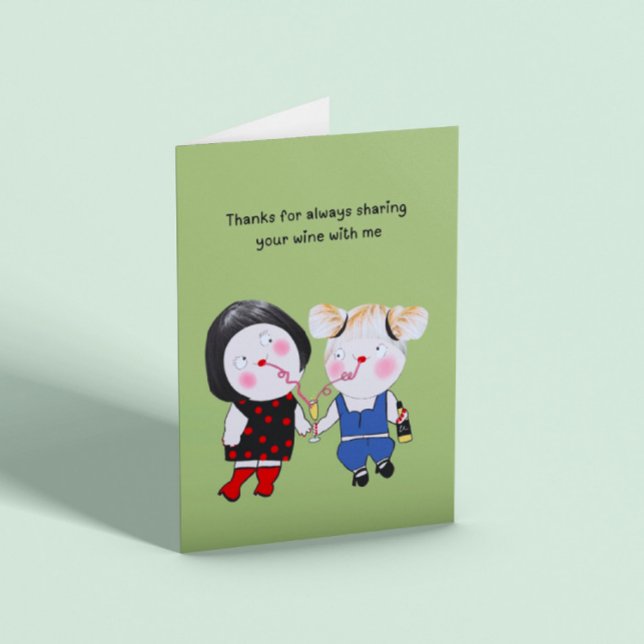 Funny Wine Birthday  Card (Creator Uploaded)