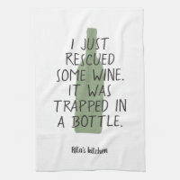 Funny Wine Bottle Saying Name Green Black Nice