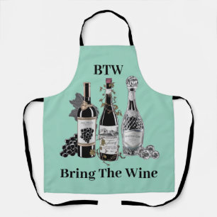 Funny Wine Bottles Apron