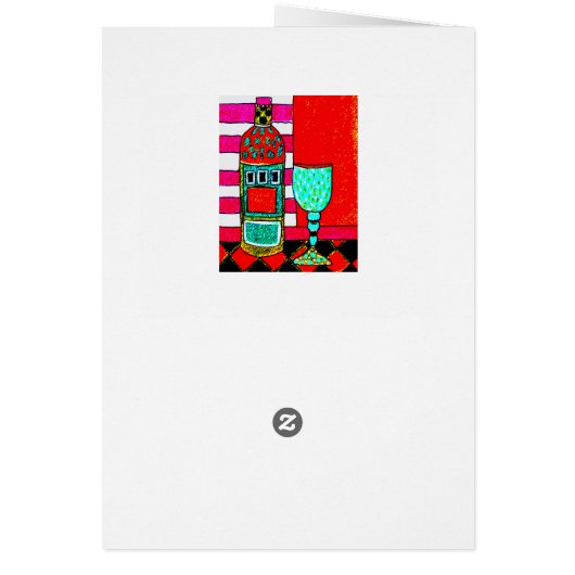 Funny Wine Card, I make wine disappear. Customize (Back)