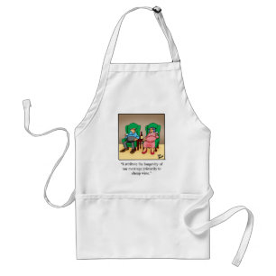 Funny Wine Cartoon Gift! Adult Apron