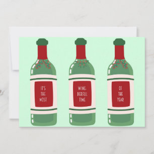 Funny Wine Christmas Card