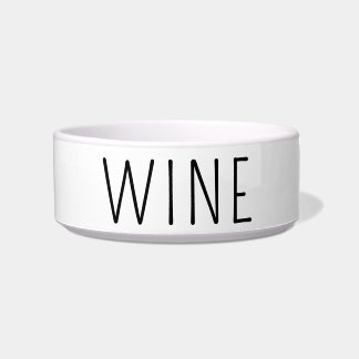 Funny Wine Dog Bowl