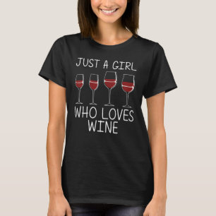 Funny Wine For Girls Kids Red Wine  Wine Glass Alc T-Shirt